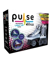 Chicago Pulse Led Light Up Quad Roller Skates, Silver - Size 4