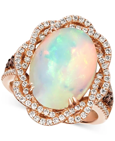 Le Vian Neopolitan Opal (4-1/2 ct. t.w.) & Diamond (1 Statement Ring 14k Rose Gold (Also Available White or Yellow Gold)