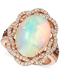 Le Vian Neopolitan Opal (4-1/2 ct. t.w.) & Diamond (1 ct. t.w.) Statement Ring in 14k Rose Gold (Also Available in White Gold or Yellow Gold)