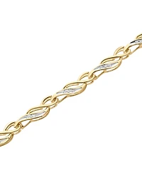 Diamond Link Bracelet (1/10 ct. t.w.) in 10k Gold