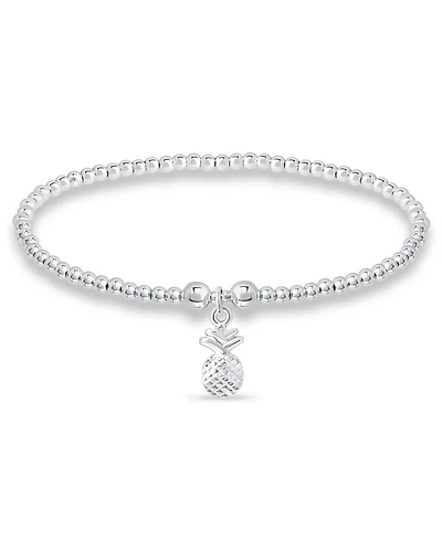 Bead Jackfruit Charm Bracelet in Silver Plate