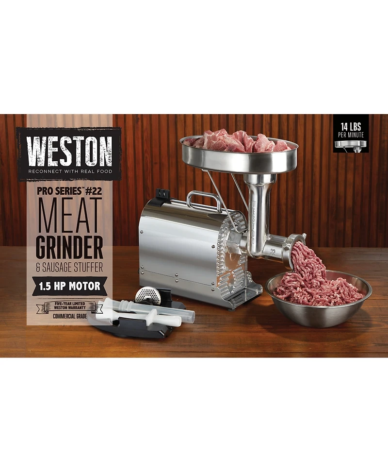 Hamilton Beach Pro Series 22 Meat Grinder with Sausage Stuffer Kit