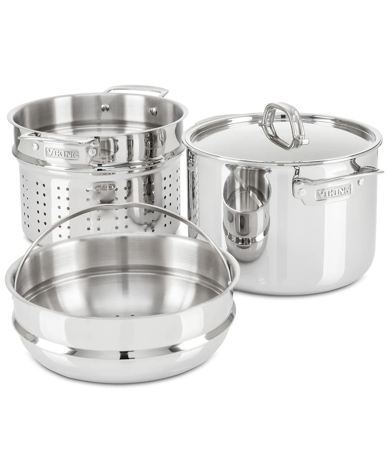 Viking 8-Qt. 3-Ply Multi Cooker with Pasta Pot Steamer Insert