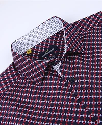 Men's Slim Fit Business Nautical Button Down Dress Shirt