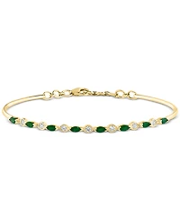 Lali Jewels Sapphire (3/4 ct. t.w.) & Diamond (1/5 ct. t.w.) Tennis Bracelet in 14k White Gold (Also in Ruby and Emerald)