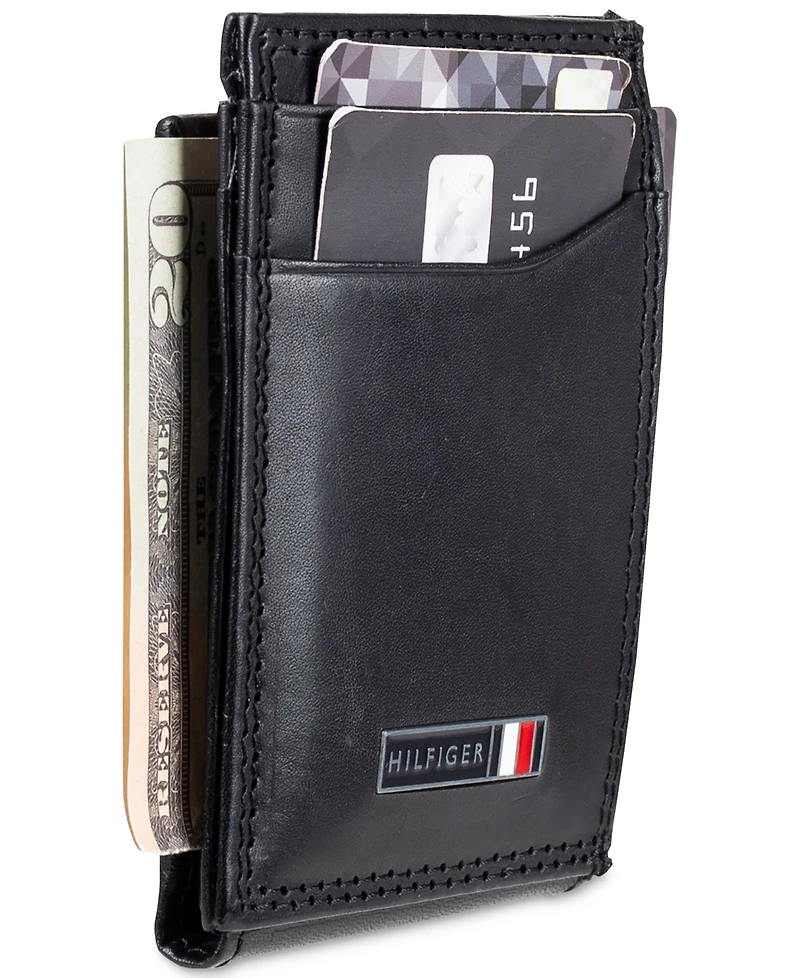 Tommy Hilfiger Men's Edisto Magnetic Leather Wallet