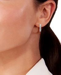 Portfolio by De Beers Forevermark Diamond Extra Small Hoop Earrings (3/4 ct. t.w.) in 14k White Gold, 0.385"