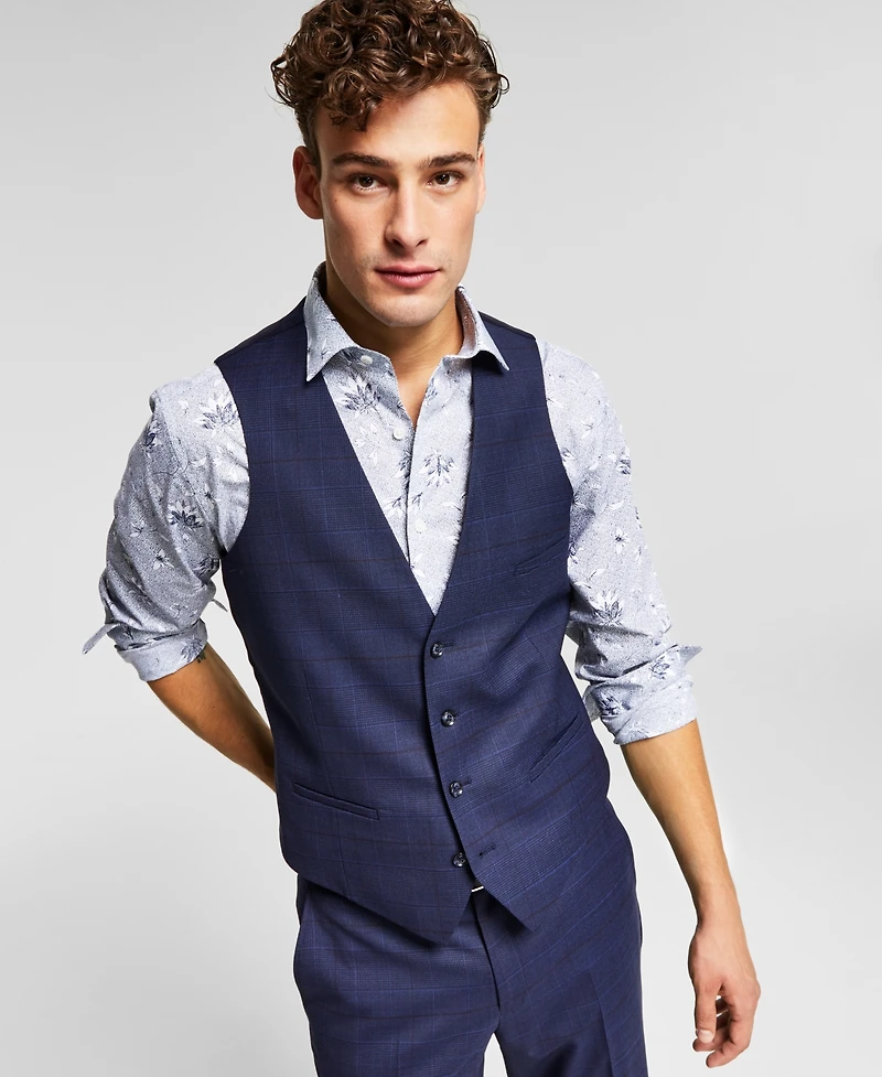 Bar Iii Men's Slim-Fit Wool Suit Vest, Created for Macy's