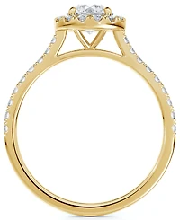 Portfolio by De Beers Forevermark Diamond Halo Pave Band Engagement Ring (1/2 ct. t.w.) in 14k Gold