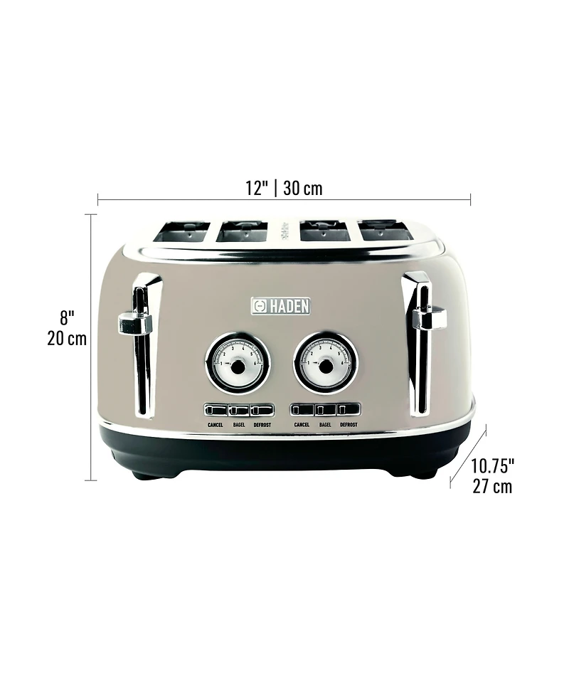 Dorset 4-Slice Toaster with Browning Control, Cancel, Reheat and Defrost Settings - 75039