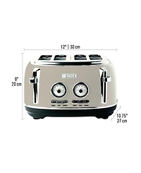 Dorset 4-Slice Toaster with Browning Control, Cancel, Reheat and Defrost Settings - 75039