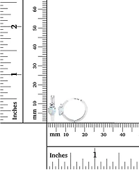 Lab-Grown Opal (1/5 ct. t.w.) & White Sapphire (1/10 Heart Small Hoop Earrings, 0.5"