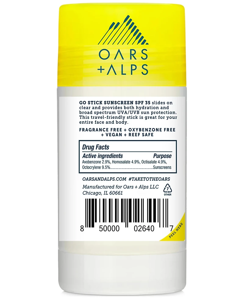 Oars + Alps Go Stick Clear Sunscreen Spf 35, 1.7-oz.