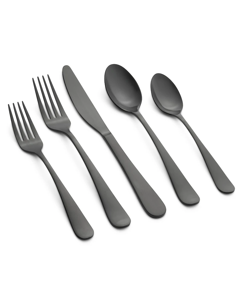Cambridge Silversmiths Rhiannon Black Satin -Piece Flatware Set
