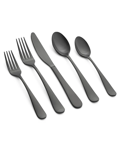 Cambridge Silversmiths Rhiannon Black Satin -Piece Flatware Set