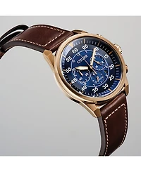 Citizen Eco-Drive Men's Chronograph Avion Brown Leather Strap Watch 48mm
