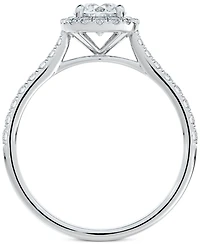 Portfolio by De Beers Forevermark Diamond Halo Diamond Engagement Ring with Pave Band (1-1/20 ct. t.w.) in 14k White Gold