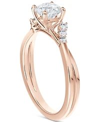 Portfolio by De Beers Forevermark Diamond Round-Cut Twisted Band Engagement Ring (1/2 ct. t.w.) in 14k Rose Gold