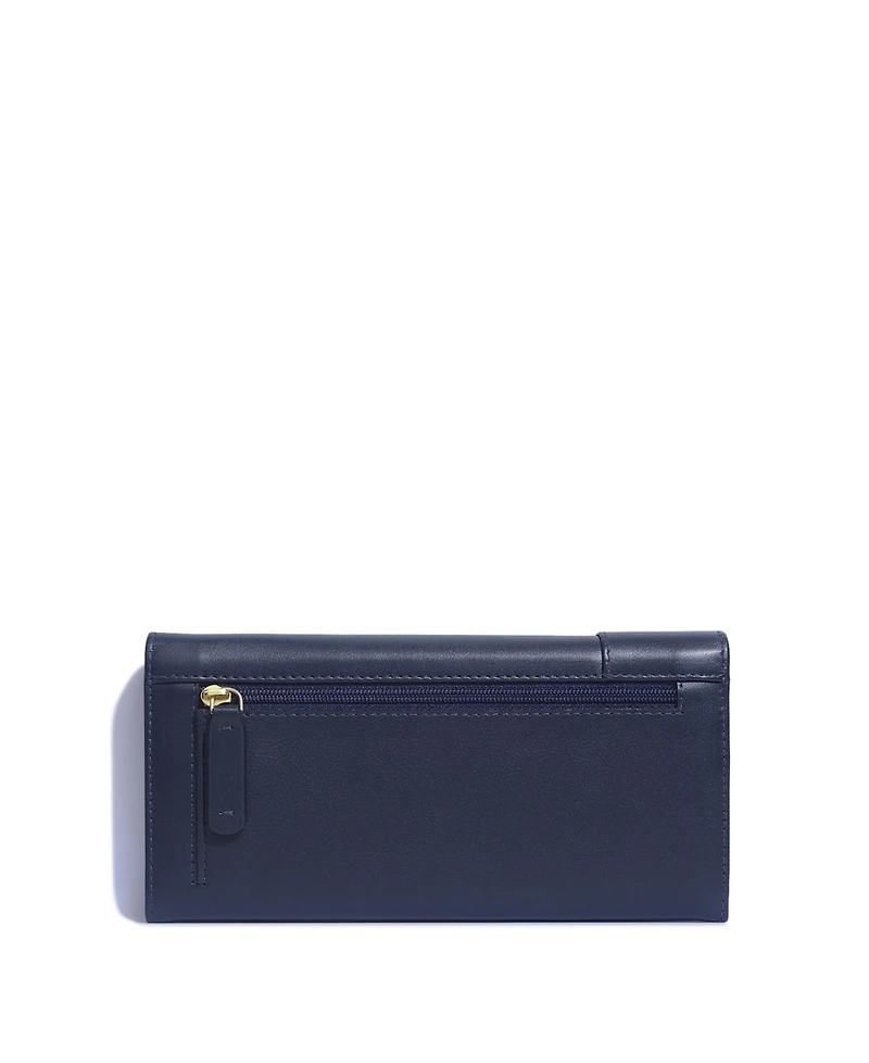 Women's Large Flap Over Bifold Matinee Wallet