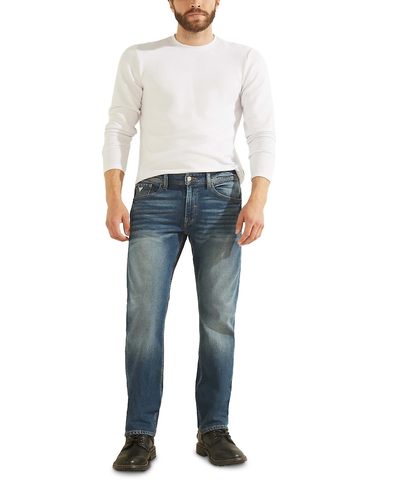 Guess Men's Eco Mateo Medium Wash Relaxed Jeans