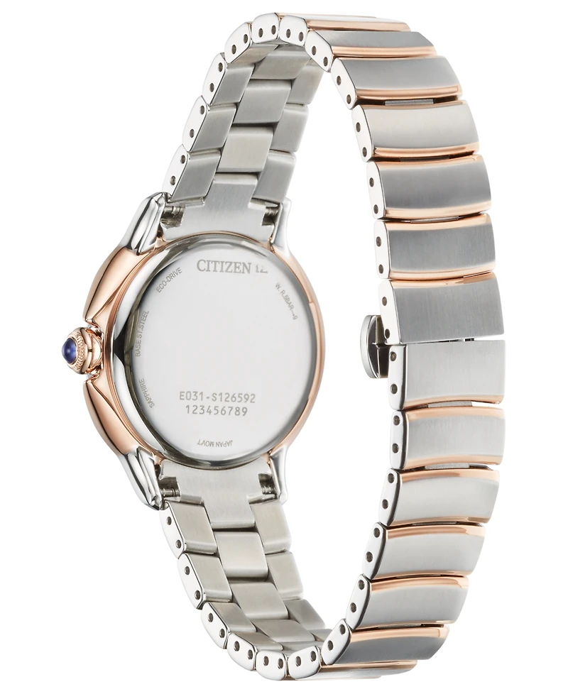 Citizen Eco-Drive Women's Ceci Diamond Accent Two-Tone Stainless Steel Bracelet Watch 32mm