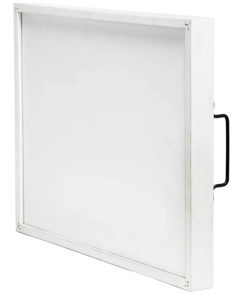 Elegant Designs Decorative Wood Serving Tray with Handles