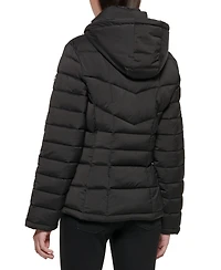 Calvin Klein Women's Faux-Fur-Trim Hooded Puffer Coat, Created for Macy's