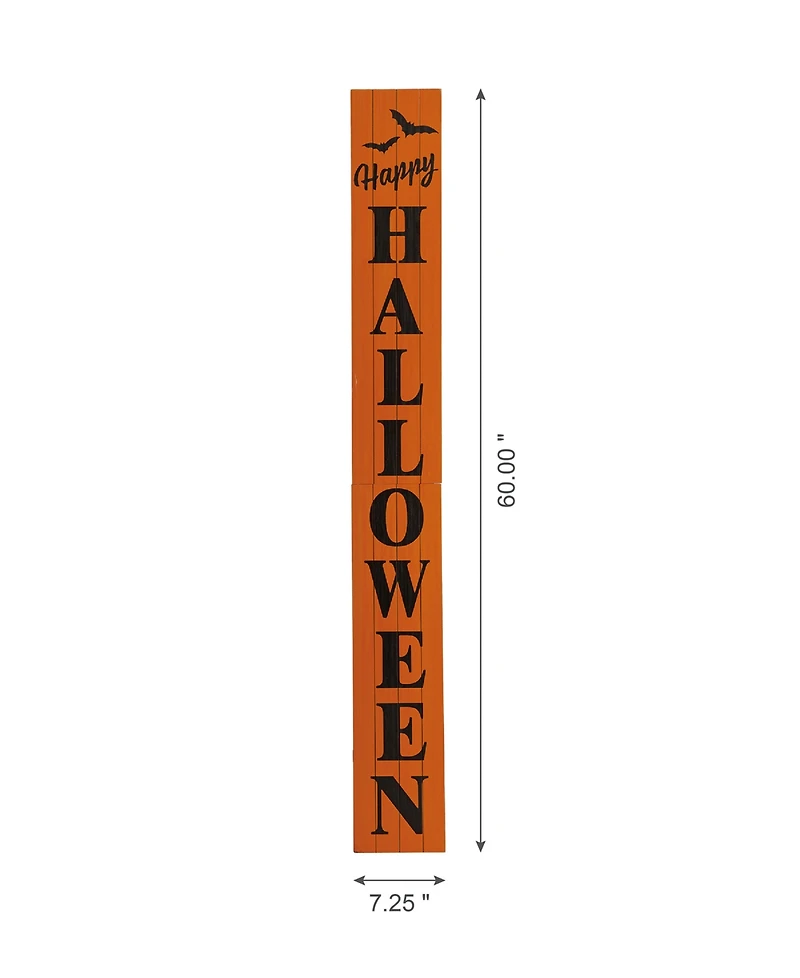 Glitzhome 60" Wooden Happy Halloween Porch Sign