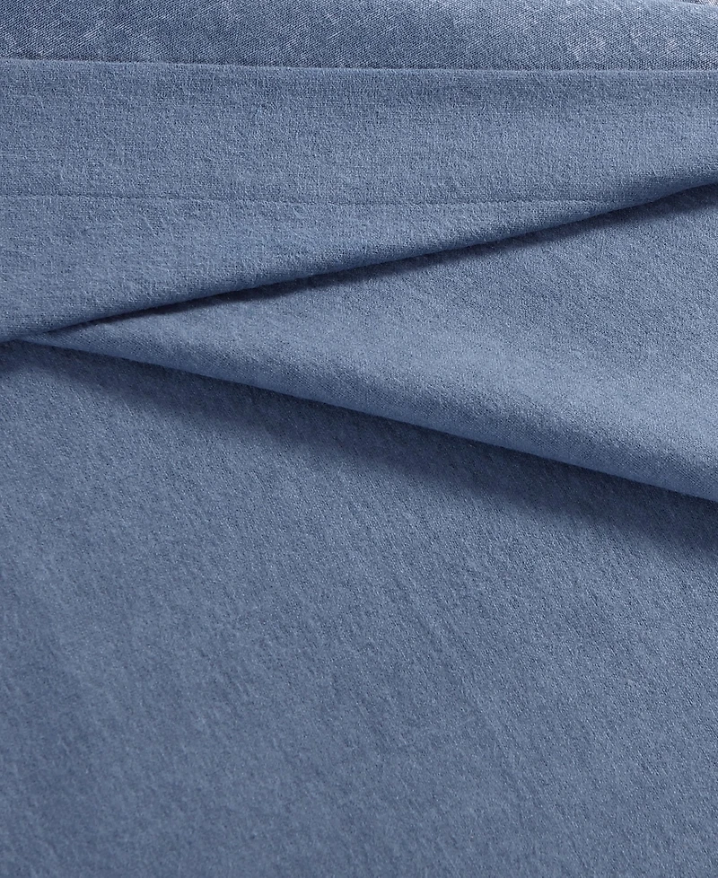 Eddie Bauer Solid 100% Cotton Brushed Flannel -Pc. Sheet Set