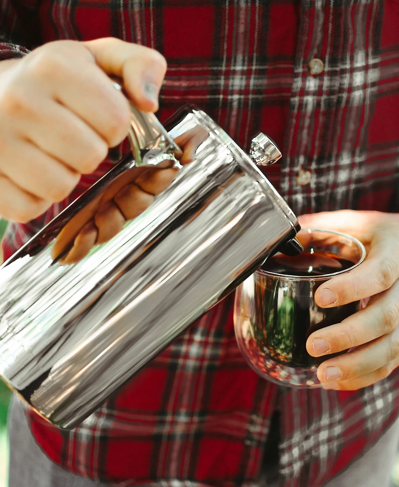 Grosche Dublin Stainless Steel Double Wall Insulated French Press, 34 fl oz Capacity