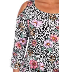 Plus Size Antonia Cold Shoulder Tunic Top