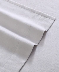 Laura Ashley Solid Cotton Flannel 3-Pc. Sheet Set, Twin