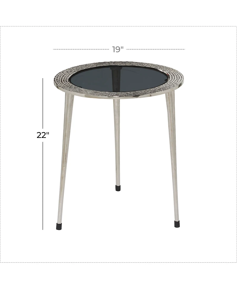 Contemporary Aluminum Accent Table