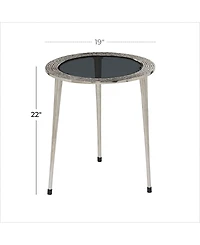 Contemporary Aluminum Accent Table