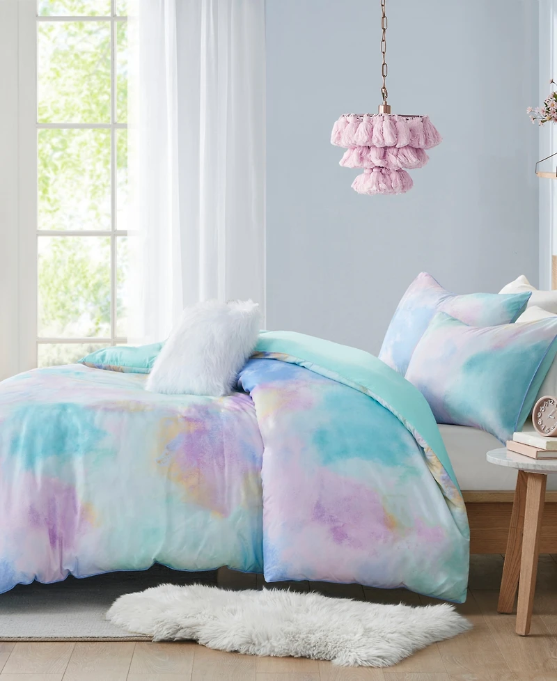 Intelligent Design Cassiopeia Watercolor Tie Dye 4-Pc. Duvet Cover Set