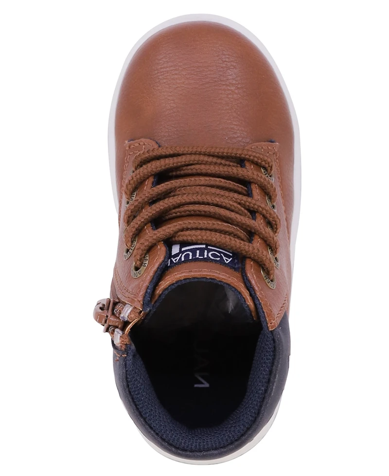 Nautica Toddler Boys Bowenswarf Casual Padded Collar High-top Sneaker