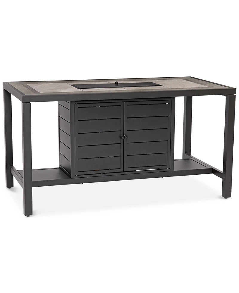 Closeout! Montreal Outdoor Rectangular Fire Pit, Created for Macy's