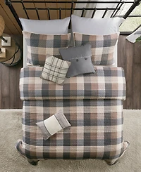 Madison Park Ridge Herringbone 6-Pc. Quilt Set, Full/Queen