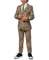 OppoSuits Toddler and Little Boys 3-Piece The Jag Animal Print Suit Set Including Blazer, Pants Clip-On-Tie