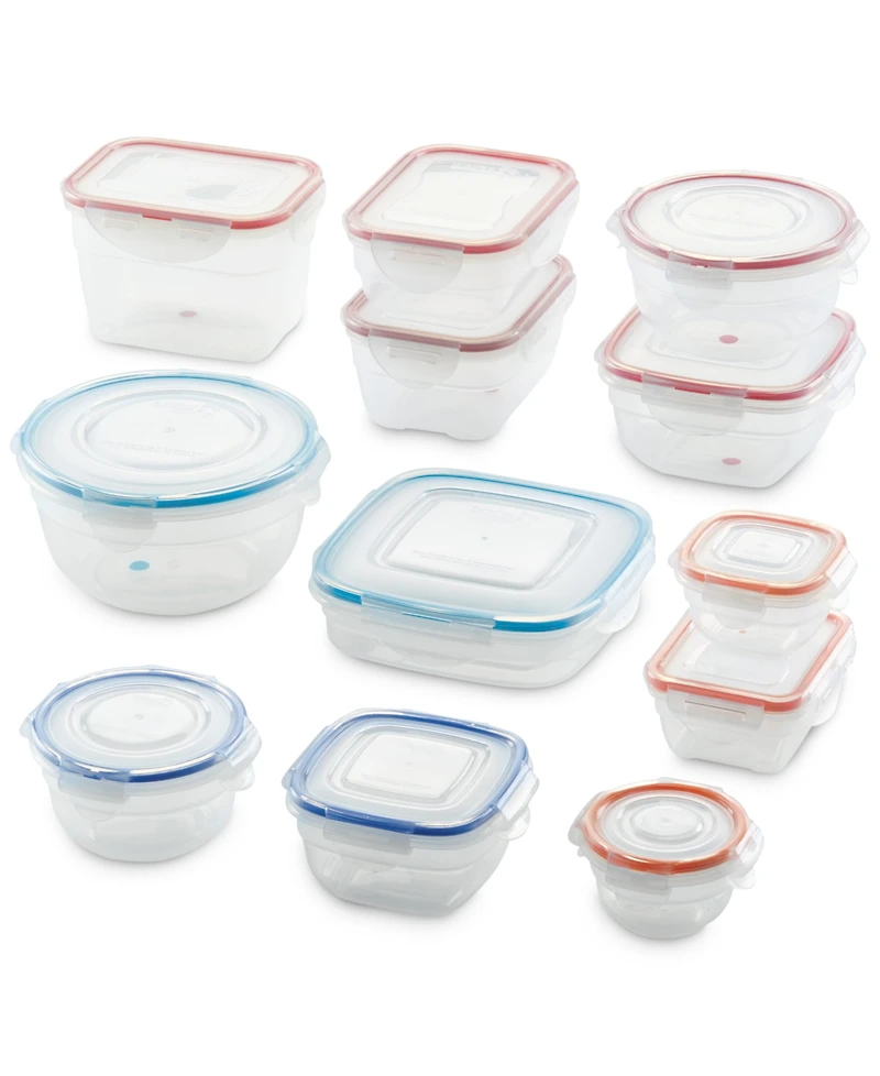 Lock n Lock Easy Essentials 24-Pc. Color Mates Storage Container Set