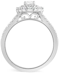 Diamond Pear Halo Ring (1 ct. t.w.) in 14k White Gold