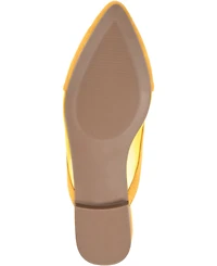 Journee Collection Women's Reeo Mesh Pointed Toe Slip On Mules