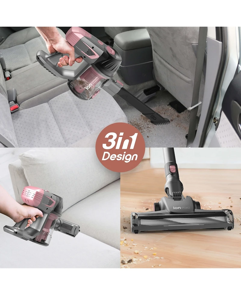 Tzumi ionVac Fusion Clean Cordless Rechargeable Stick Vacuum