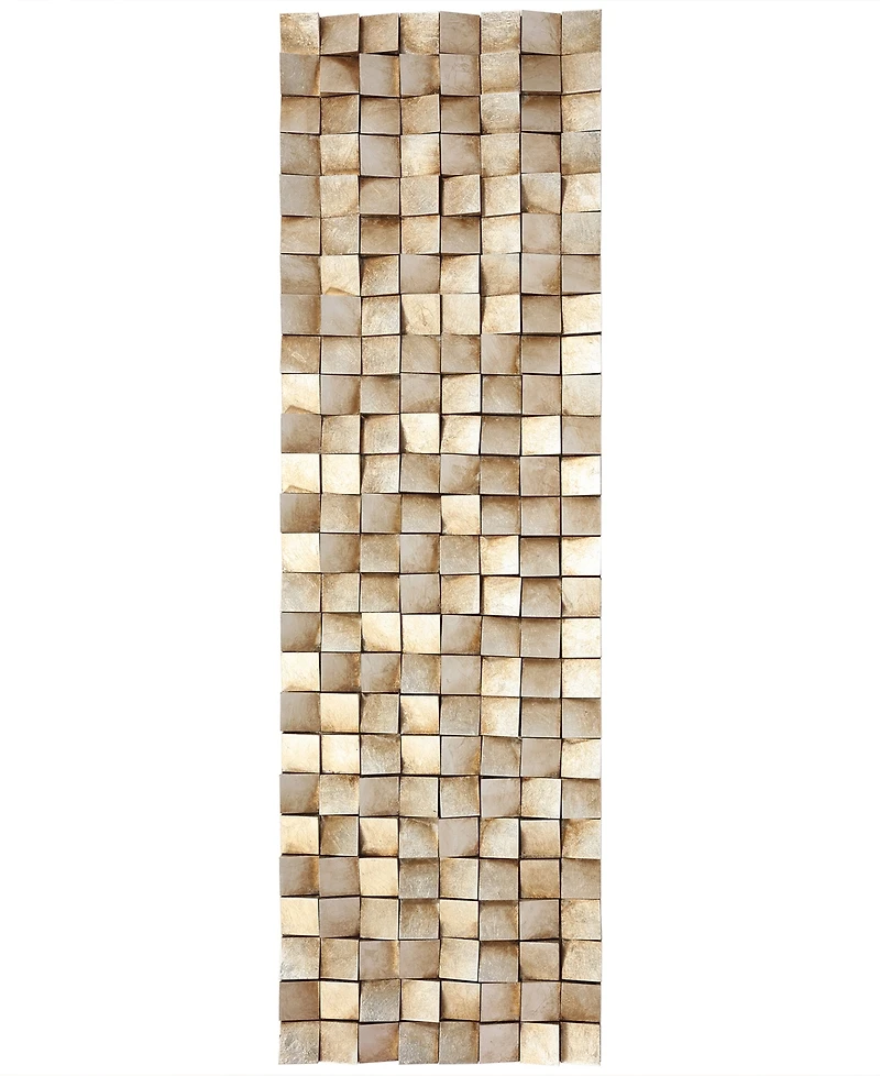 Empire Art Direct 'Textured 2' Metallic Handed Painted Rugged Wooden Blocks Wall Sculpture - 72" x 22"
