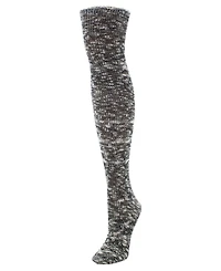 MeMoi Women's Slub Cable Knit Over The Knee Socks