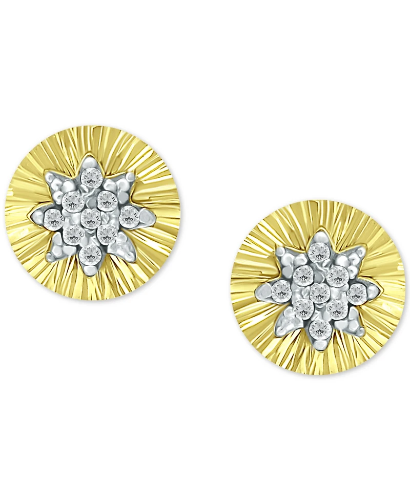 Giani Bernini Cubic Zirconia Star Cluster Disc Stud Earrings, Created for Macy's