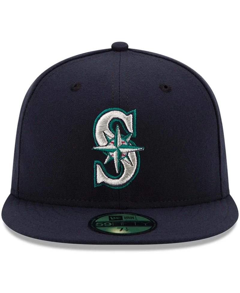 New Era Men's Navy Seattle Mariners Authentic Collection On Field 59FIFTY Fitted Hat
