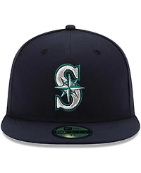 New Era Men's Navy Seattle Mariners Authentic Collection On Field 59FIFTY Fitted Hat