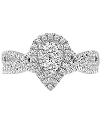 Diamond Teardrop Cluster Bridal Set (3/4 ct. t.w.) in 14k White, Yellow or Rose Gold