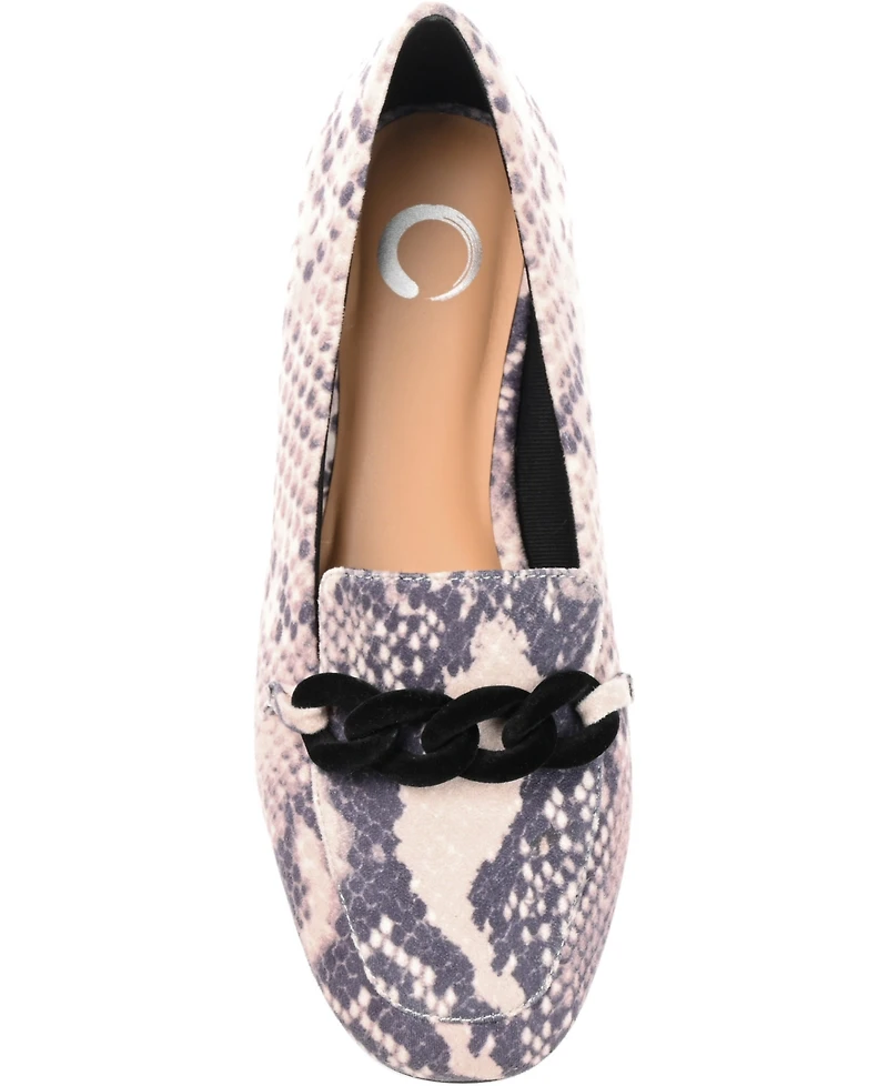 Journee Collection Women's Cordell Chain Detail Loafers